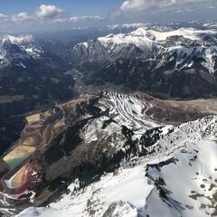 Flugwegposition um 12:31:03: Aufgenommen in der Nähe von Hafning bei Trofaiach, Österreich in 2343 Meter